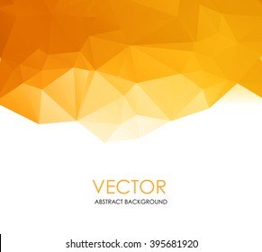 Abstract orange light template background with triangles