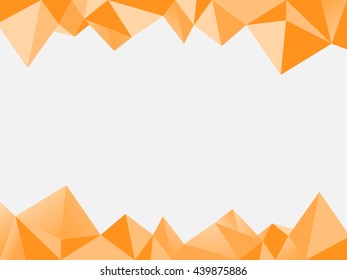 Abstract orange light template white background,polygon art