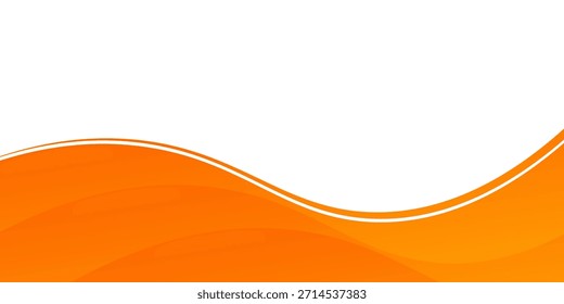 Elemento de curva de fondo de línea naranja Abstractas con espacio en blanco para el diseño de texto y mensajes, capas superpuestas, Ilustración vectorial EPS10