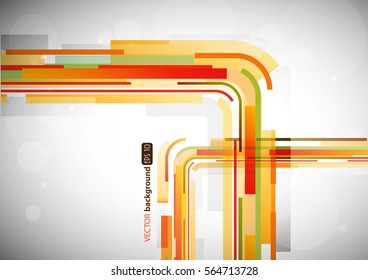 Abstract orange lines on grey background.