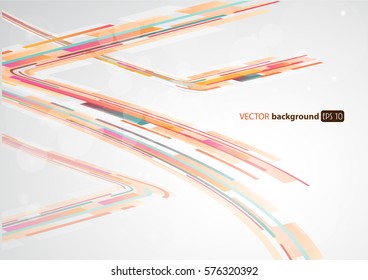 Abstract orange lines in X shape with place for your text.