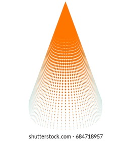 Abstract orange with linescone halftone dots.
