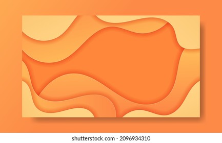 Resumen Fondo líquido naranja. Diseño de fondo moderno. color de gradiente. formas de corte de papel. Apto para el diseño de la presentación. sitio web, base para banners, fondos de pantalla, afiches