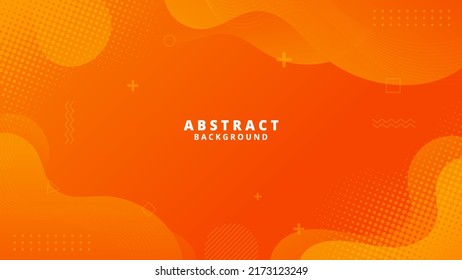 Abstract Orange liquid background. Modern background design. gradient color. Dynamic Waves. Fluid shapes composition. Fit for website, banners, wallpapers, brochure, posters