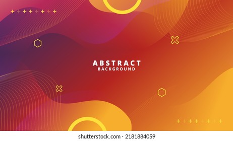 Abstract Orange liquid background. Modern background design. gradient color. Dynamic Waves. Fluid shapes composition. Fit for website, banners, wallpapers, brochure, posters