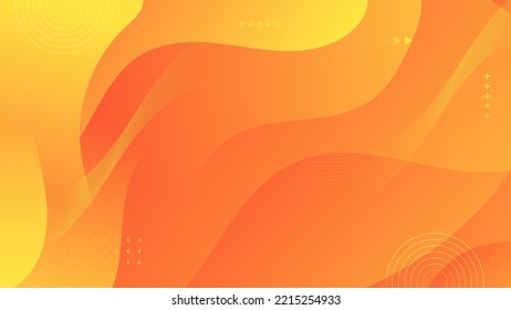 Resumen Fondo líquido naranja. Diseño de fondo moderno. color de gradiente. Ondas dinámicas. Composición de formas fluidas. Apto para sitio web, carteles, fondos de pantalla, folletos, carteles