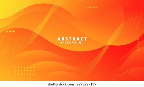 Resumen Fondo líquido naranja. Diseño de fondo moderno. color de gradiente. Ondas dinámicas. Composición de formas fluidas.  Apto para sitio web, carteles, fondos de pantalla, folletos, carteles