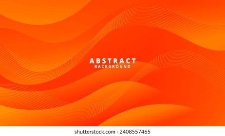 Resumen Fondo líquido naranja. Diseño de fondo moderno. color de gradiente. Ondas dinámicas. Composición de formas fluidas.  Apto para sitio web, carteles, fondos de pantalla, folletos, carteles