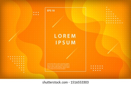 Abstract Orange Liquid Color Background Dynamic Stock Vector (Royalty ...