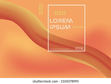 Resumen Orange Fondo Geométrico Líquido Líquido. Composición de formas fluidas. Fondo de escritorio moderno de alta tecnología.