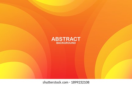 Abstract orange liquid wave background. Fluid shapes composition. Vector illustration