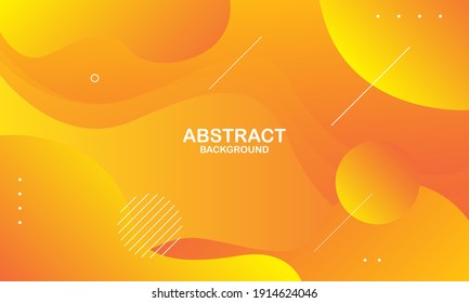 Abstract orange liquid wave background. Fluid composition of shapes. Eps10 vector