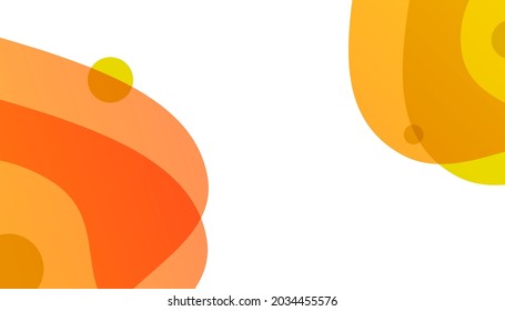 Resumen de la plantilla de diseño de banner de ondas líquidas anaranjadas para la promoción de negocios.