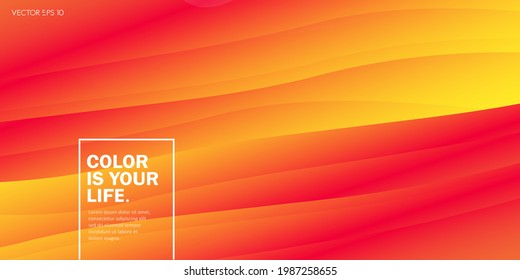 Resumen de fondo de rayas onduladas líquidas anaranjadas para banner y diseño de página otros. Vector