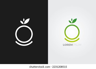 Abstract Orange Logo design for modern business company.