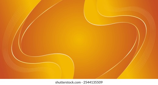 Abstract orange luxury wave background with gold lines. Elegant modern wallpapers. Suitable for templates, banners, cards, sales, ads, events, awards, web and pages