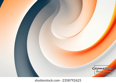 Abstract orange mix geometric background. Dynamic shapes composition. Vector illustration.