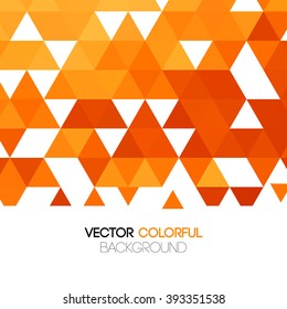 Abstract orange mosaic background. Vector illustration.