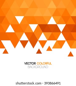 Abstract orange mosaic background. Vector illustration.