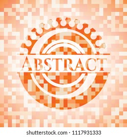 Abstract abstract orange mosaic emblem