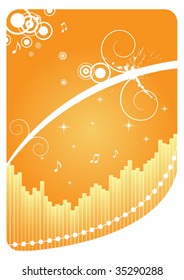 abstract orange musical background