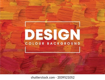 Abstract orange oil paintbrush texture background. Fall or autumn season color tone background for posters, flyer, packaging design, greeting card, etc. Oil painting effect vector illustration.