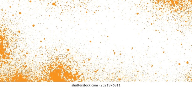 abstract orange on white grunge splatter background design	