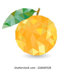 abstract orange origami style
