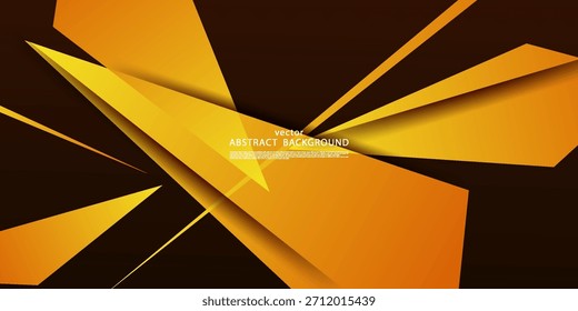 Abstract orange overlapping paper cut 3D background. Fractal shadow with line pattern. Vector Eps10