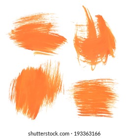 Abstract orange paint broad strokes 1