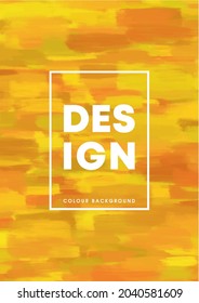 Abstract orange paintbrush texture background. Fall or autumn season color tone background for posters, flyer, packaging design, greeting card, etc. Acrylic painting effect vector illustration.