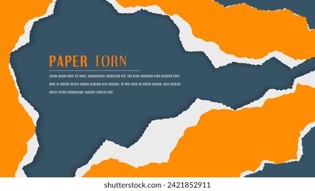 Abstraktes orangefarbenes Papier, gezeichnet auf dunklem Hintergrund