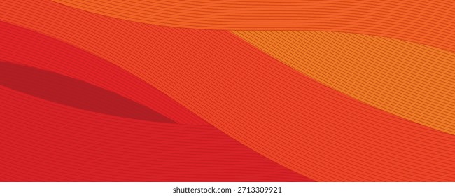Vetor de design de textura de linhas de fundo abstratas de recorte de papel laranja abstrato, com um estilo de conceito moderno