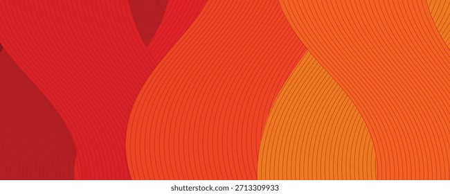 Abstrato laranja corte de papel abstrato fundo linhas de textura design vetor, design moderno
