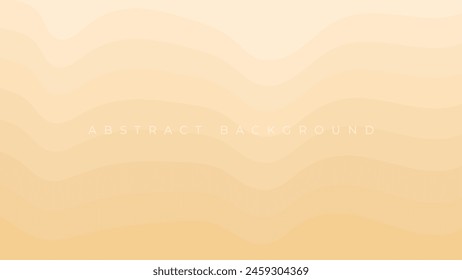 abstract orange papercut wave background design