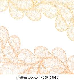 Abstract orange pattern on a white background