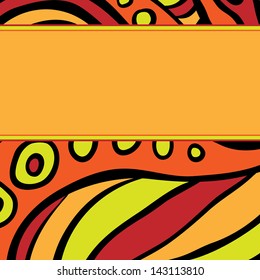 Abstract orange pattern with stripe for your text