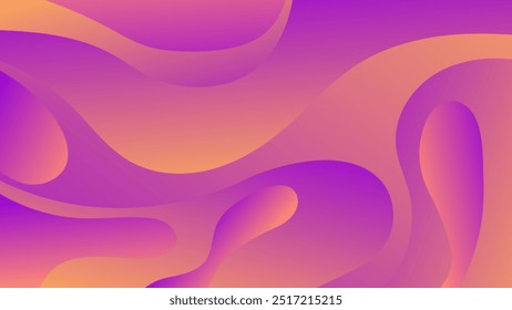 ABSTRACT ORANGE PINK BACKGROUND ELEGANT GRADIENT SMOOTH LIQUID COLORFUL DESIGN WITH SHAPES VECTOR TEMPLATE GOOD FOR MODERN WEBSITE, WALLPAPER, COVER DESIGN 