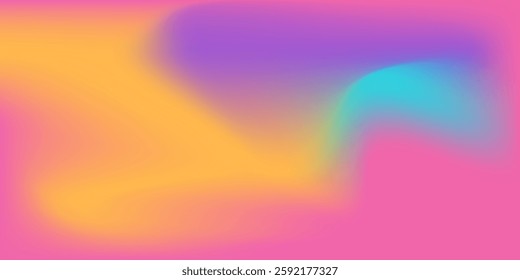 Abstract orange pink blue color gradient blurred modern art background simple waves