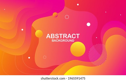 Abstract orange and pink color background. Dynamic shapes composition. Eps10 vector