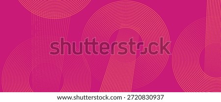 Abstract orange, pink gradient waving circles lines Technology web banner background. Modern yellow, purple gradient with glowing lines and shiny geometric diagonal shape for brochure, cover, header

