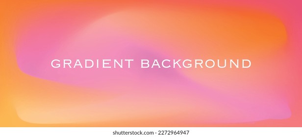 Abstract orange pink yellow gradient background. Nature gradient background. Vector illustration. Suitable for your graphic design, banner or poster.