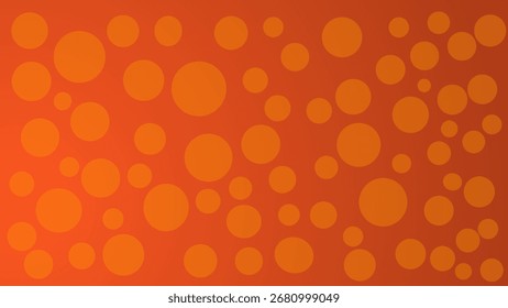 Abstractas fondo de lunares naranjas con patrón circular, diseño vibrante para Anuncio, póster y proyectos creativos.
