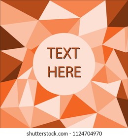 Abstract orange polygon geometric background, low ply concept EPS 10