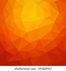 Abstract orange polygon pattern, geometric background - Vector