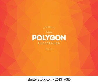 Abstract orange polygon vector background