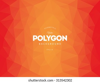 Abstract Orange Polygon Vector Background