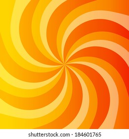 Abstract orange power background with whirlpool. Place for your text. 