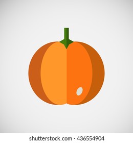 abstract orange pumpkin in the background.