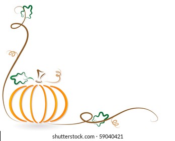 Abstract orange pumpkin - vector illustration